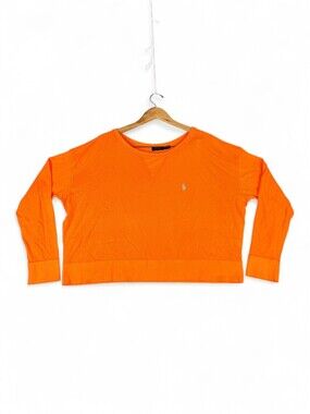 Polo Ralph Lauren Orange Crewneck Sweatshirt XL - Embroidered Pony